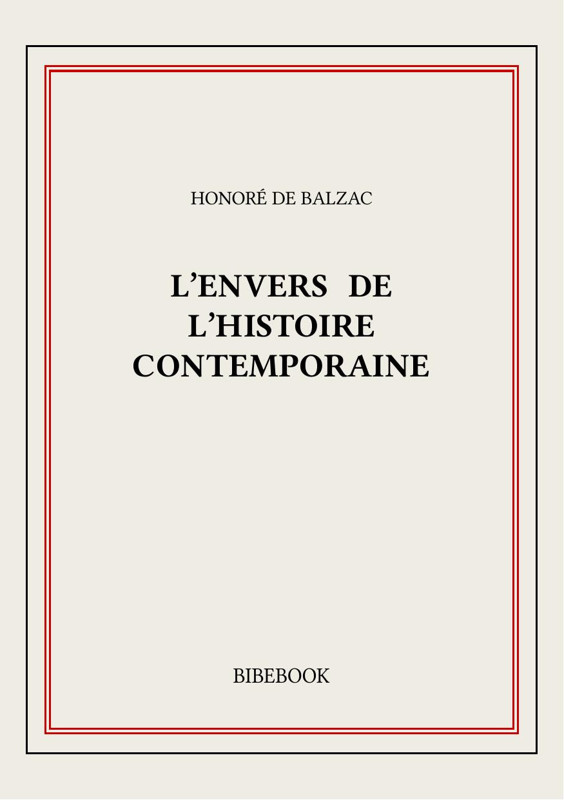 Cover of L’envers de l’histoire contemporaine