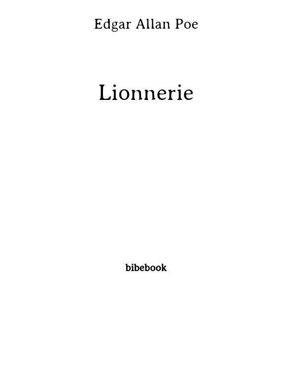 Cover of Lionnerie